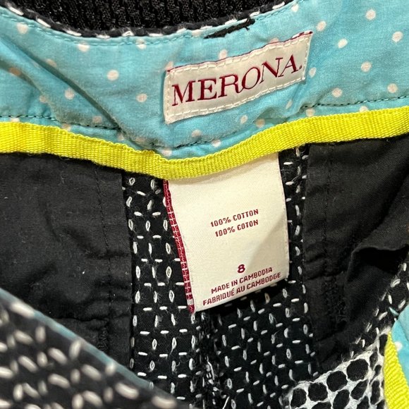 Merona Black and White Gingham Shorts size 8 - Picture 2 of 3